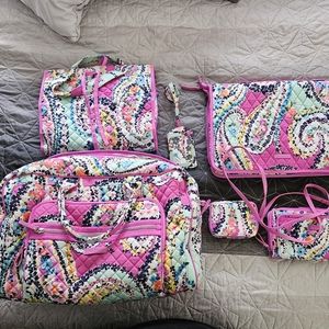 Vera Bradley 5 piece set Pink/Teal